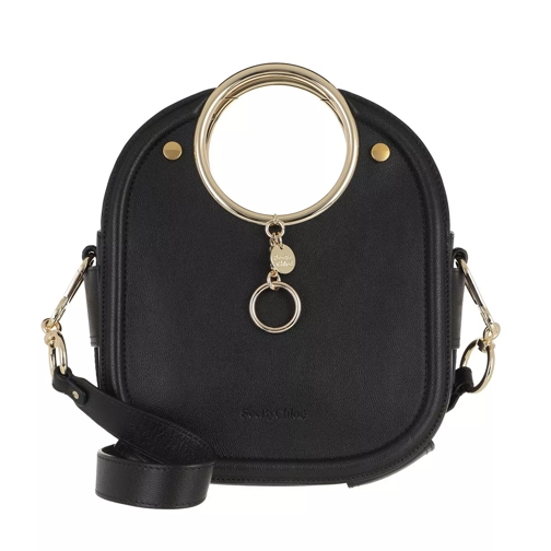 See By Chloé Embossed Logo Crossbody Bag Leather Black Minitasche