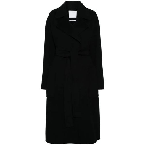 Sportmax Übergangsmäntel Black Virgin Wool Coat Black