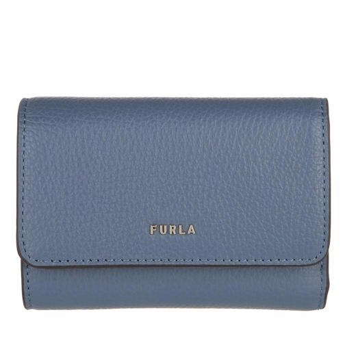Furla Furla Babylon S Compact Wallet Blu Denim Tri-Fold Portemonnee