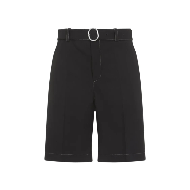 Jil Sander Casual Shorts Tailored Black Polyester Shorts Black
