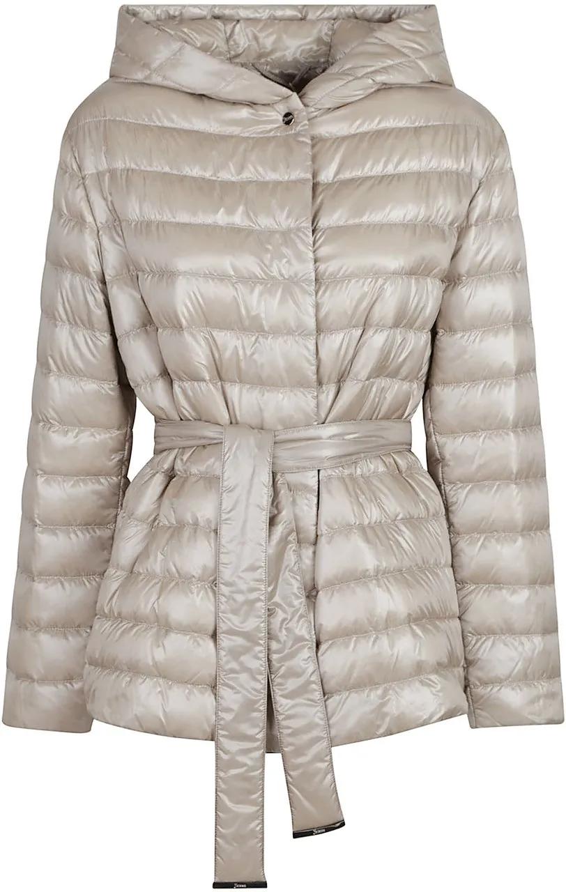 Thumbnail - Herno - Down Jacket Whit Belt Nude & Neutrals - Größe 44 -