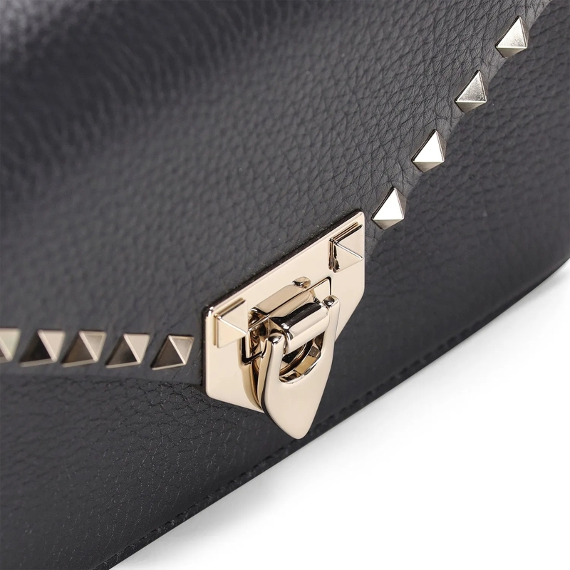 Valentino Garavani Crossbodytas Umhängetasche Rockstud aus Kalbsleder schwarz(Image 4)
