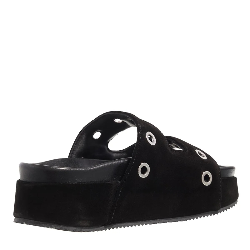 INUIKII Slides Suede Studs Black(Image 4)