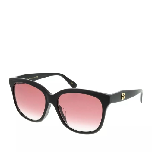 Gucci GG0800SA-002 56 Sunglass WOMAN ACETATE Black Sonnenbrille