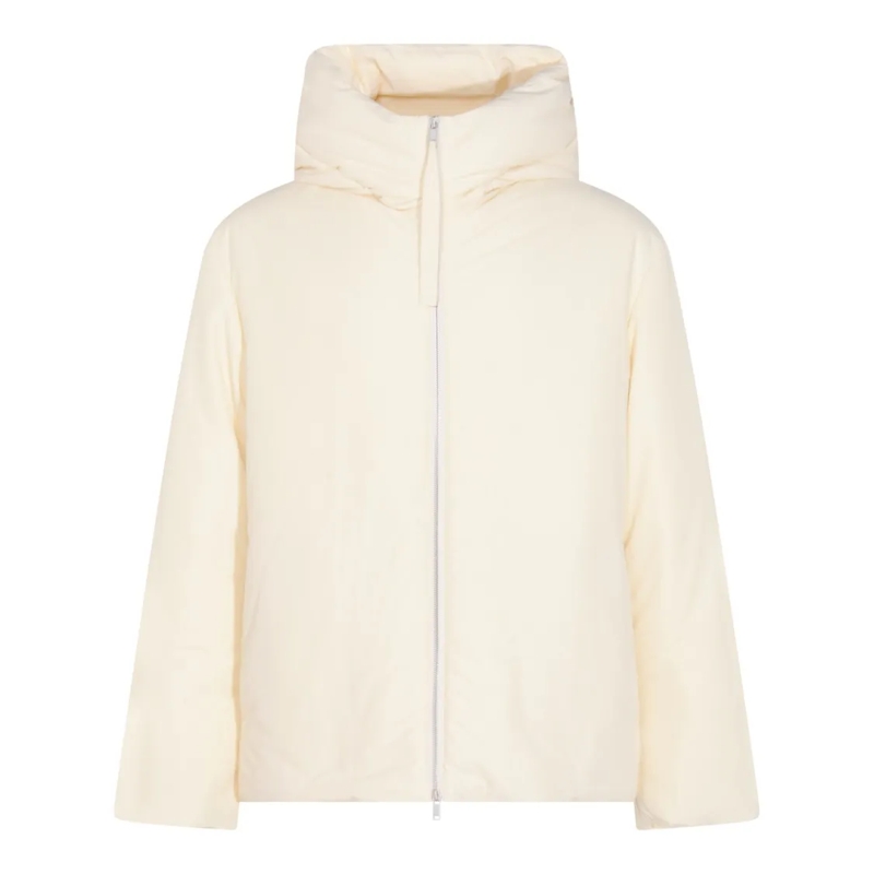 Jil Sander Donsjas Hooded Down Jacket Neutrals