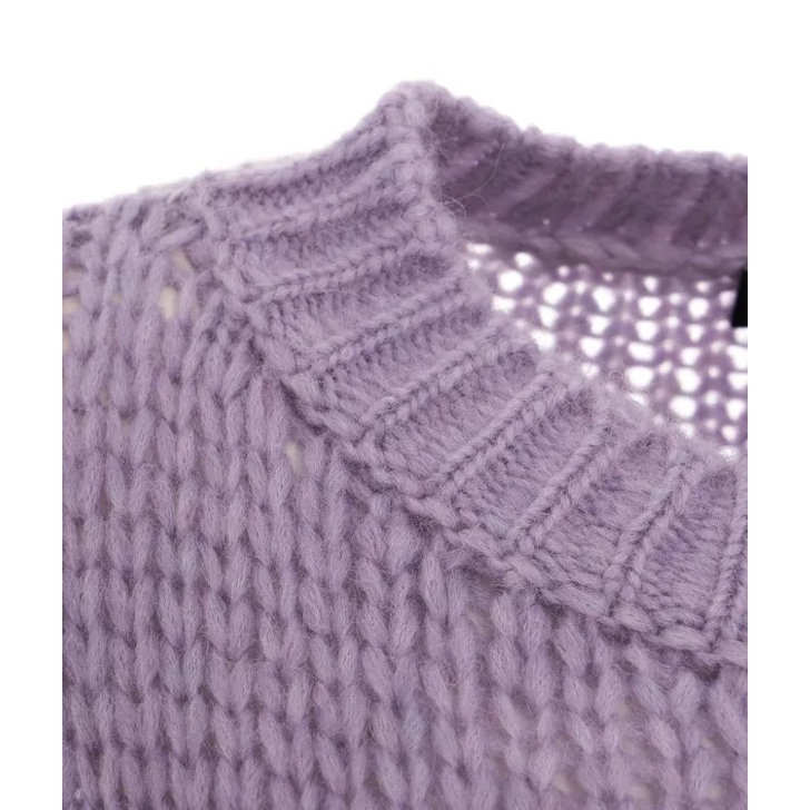 Roberto Collina Purple Knit Sweater Purple