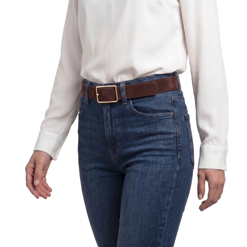 Abro Ceinture Gürtel aus Veloursleder rot(Image 5)