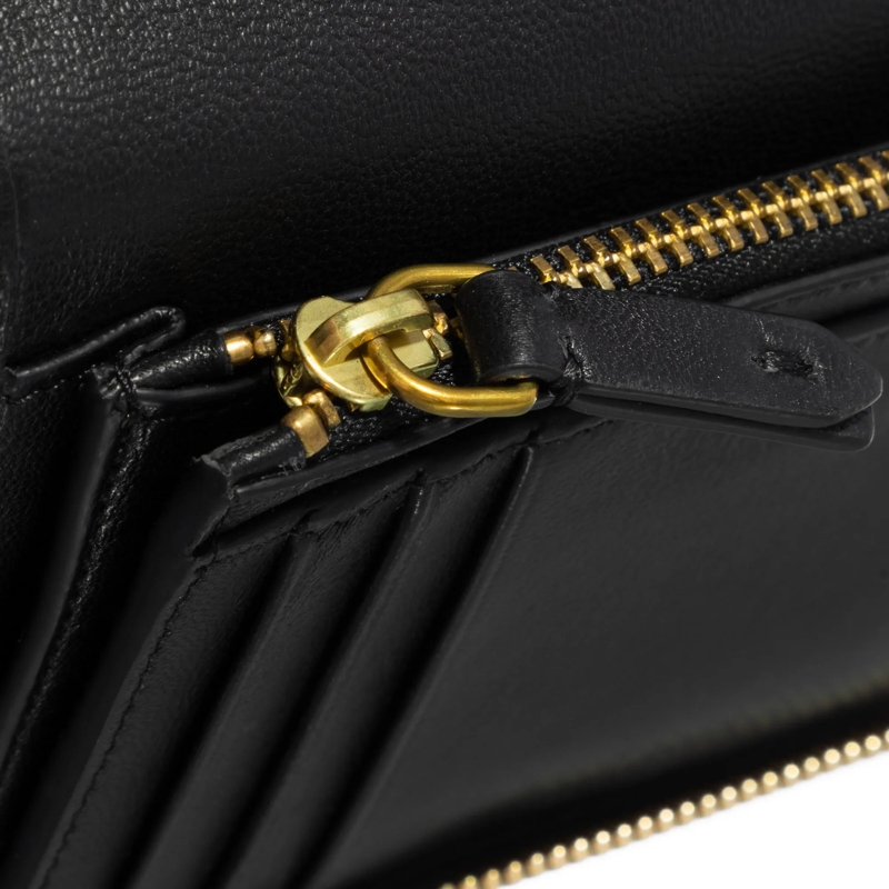 Jerome Dreyfuss Portemonnaie mit Zip-Around-Reißverschluss Julien Imprime Croco Noir(Image 4)