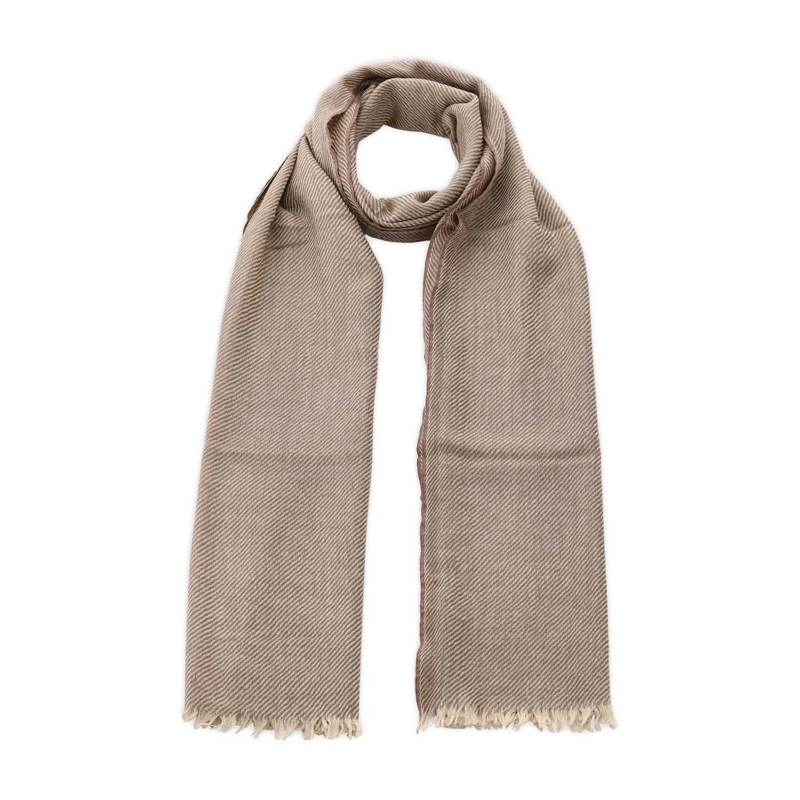 Altea Écharpe légère Schal aus Wolle, Seide & Kaschmir Hellbraun