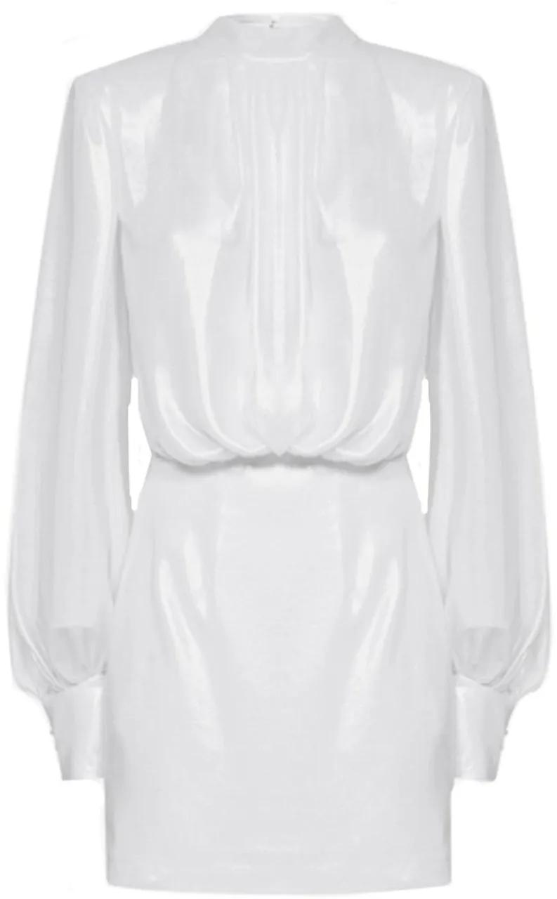 Thumbnail - Blanca Vita - Blanca Vita Abelia Laminated Mini Dress - Größe 42 - white