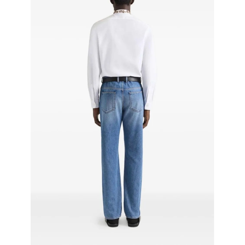 Givenchy Jeans Medium Blue Relaxed Fit Denim Trousers Blue