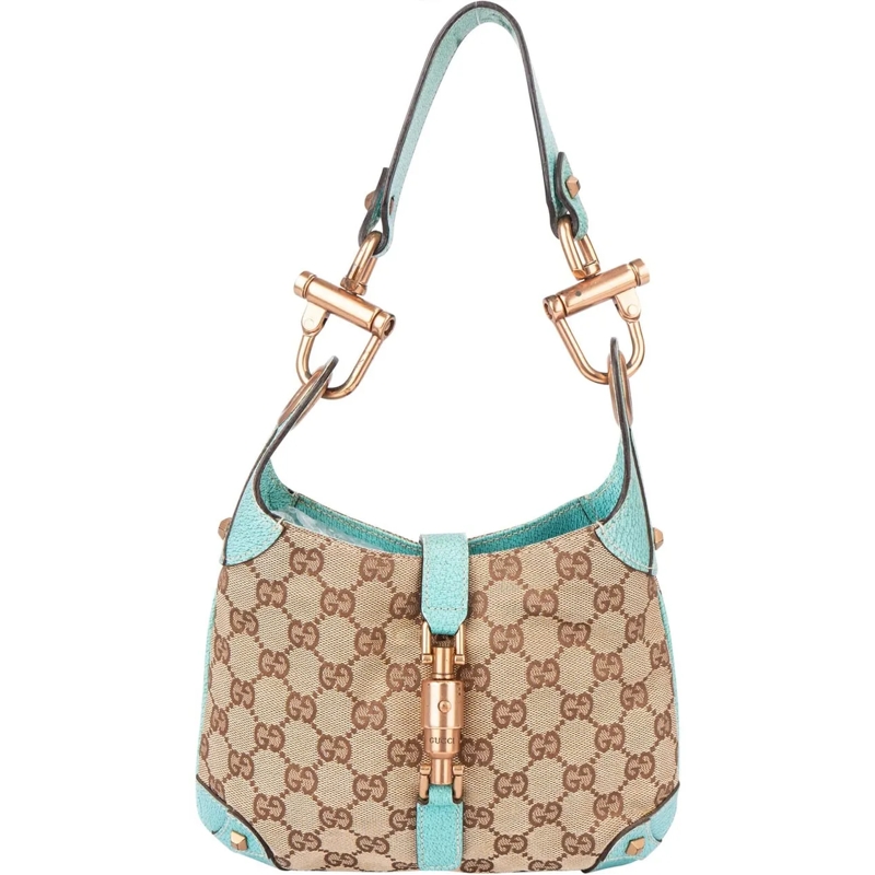 Gucci Schultertasche Gucci GG Monogram Jackie Shoulder Bag braun