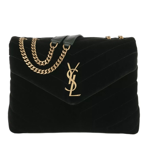 Saint Laurent LouLou Chain Bag Small Quilted Leather Dark Vert Satchel