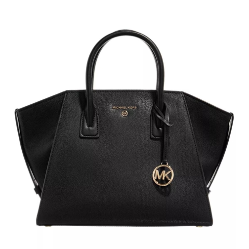 Michael Kors Avril Large TopZip Satchel Black Tote