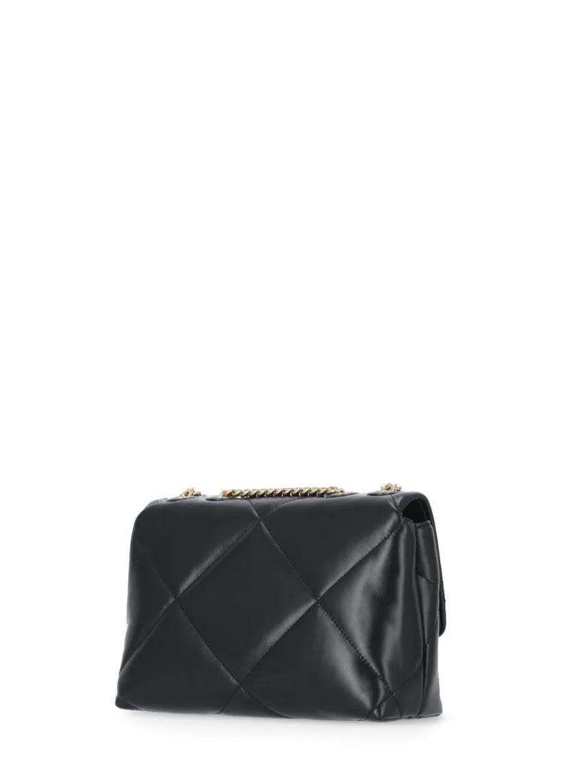 TORY BURCH Hobo bags Black Matelassé Leather "Kira" Shoulder Bag in zwart