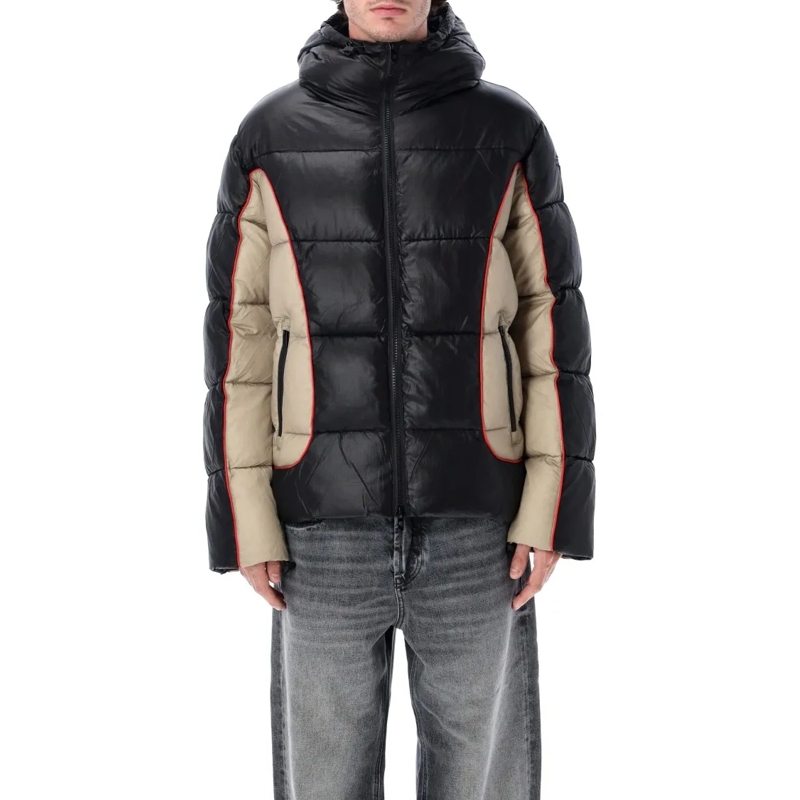 Diesel Daunenjacke W-Ostend Hooded Ripstop Puffer Jacket Black