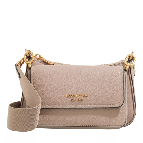 Kate Spade New York Double Up Pebbled Leather Kraft Paper Crossbody Bag