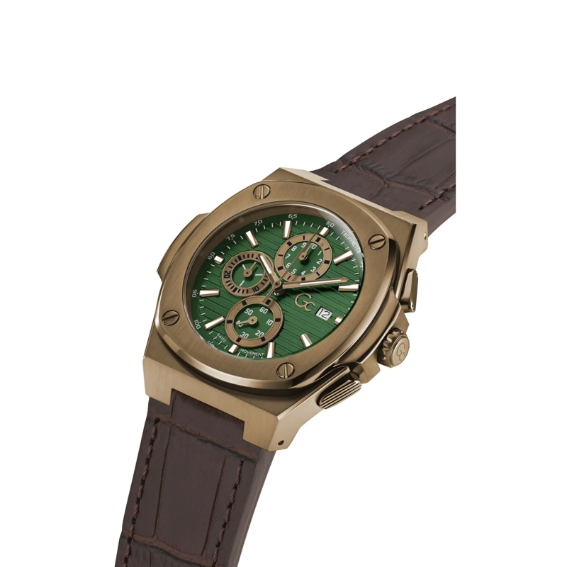 GC Chronograph Quarz-Chronographenuhr Gc Coussin Shape braun(Image 4)