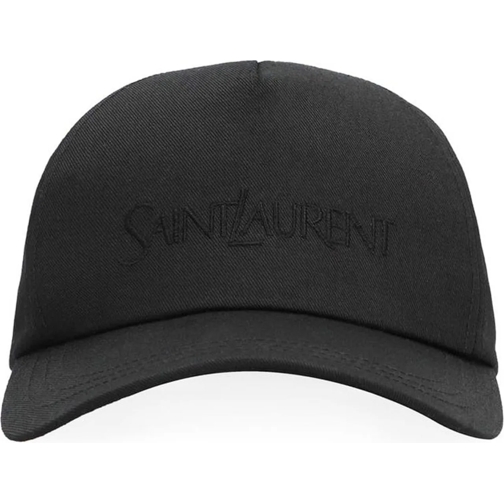 Saint Laurent  Saint Laurent Cotton Logo Baseball Cap schwarz