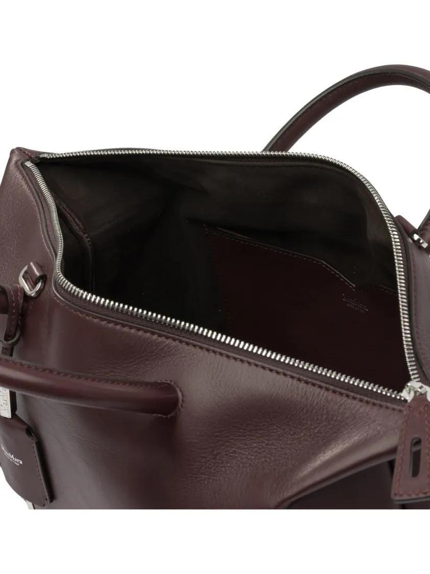 Thumbnail - Max Mara Hobo Bags - Burgundy Calfskin Leather Satchel Handbag - Gr. unisize - in Braun - für Damen