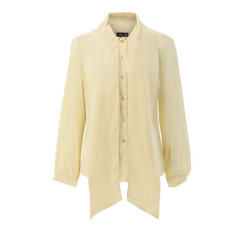VAN LAACK Bluse Bluse Modern Fit Uni gelb