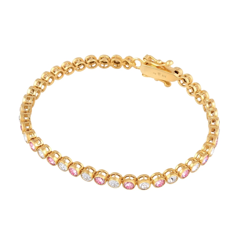 Elli Armband Armband Tennis-Armband Rose 925 Sterling Silber, m gold(Image 2)