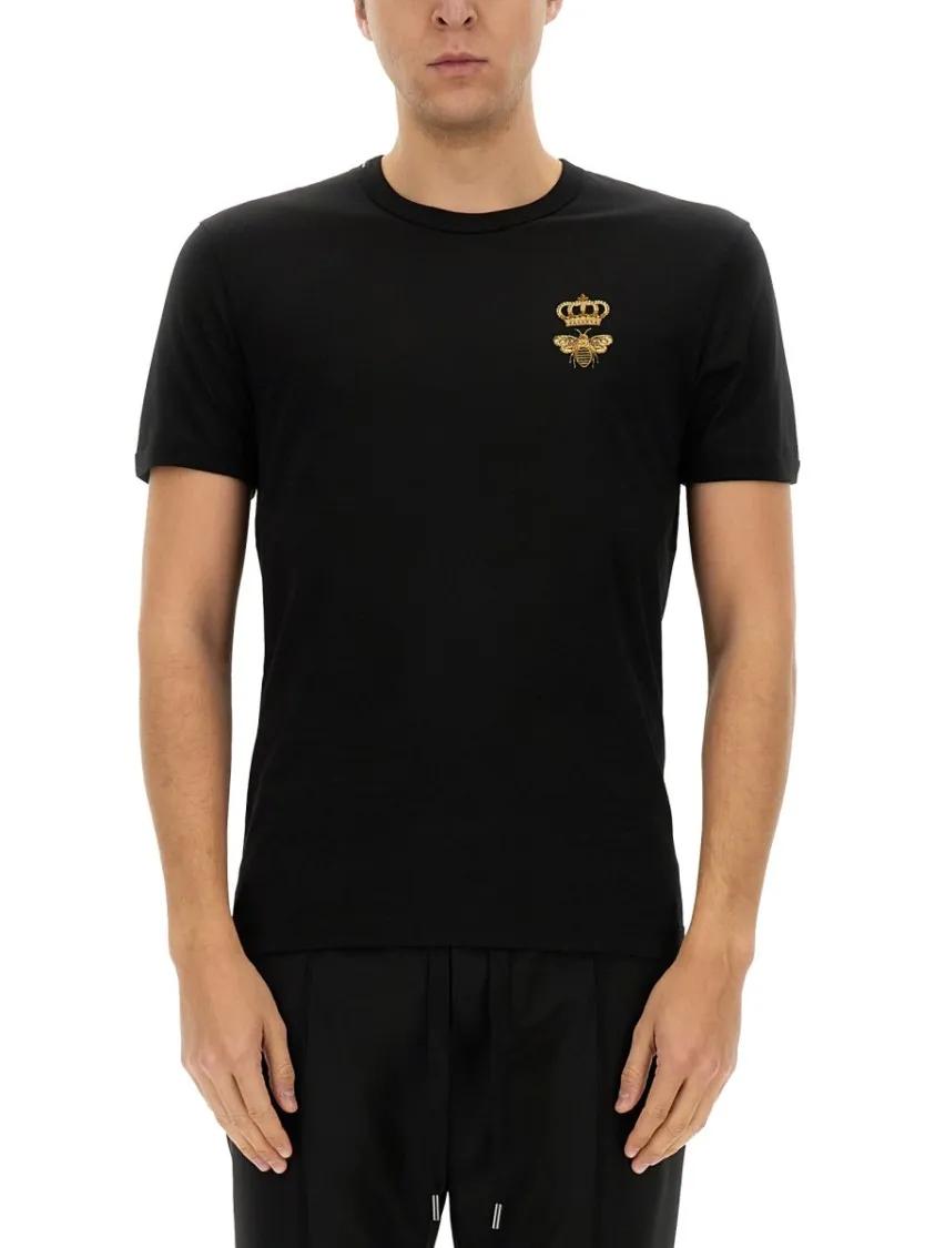 Thumbnail - Dolce&Gabbana - T-Shirt In Cotone - Größe 48 - schwarz
