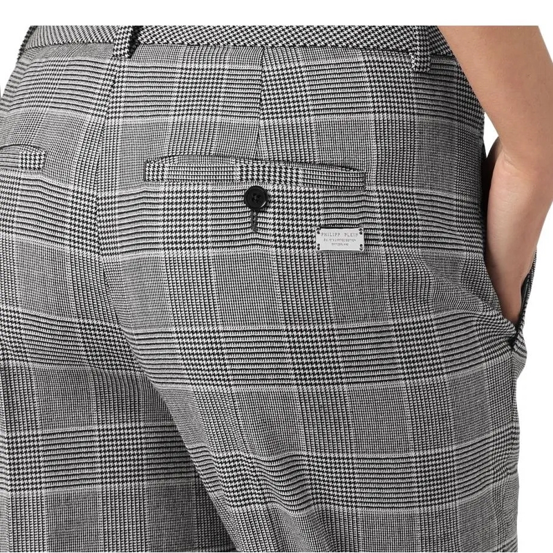 Philipp Plein Hose Lange Hosen Prince Of Wales hell-grau(Image 5)