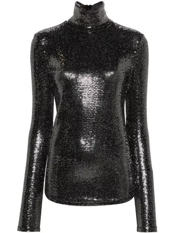 Isabel Marant - Joyela Sequined Top - Größe 38 - black