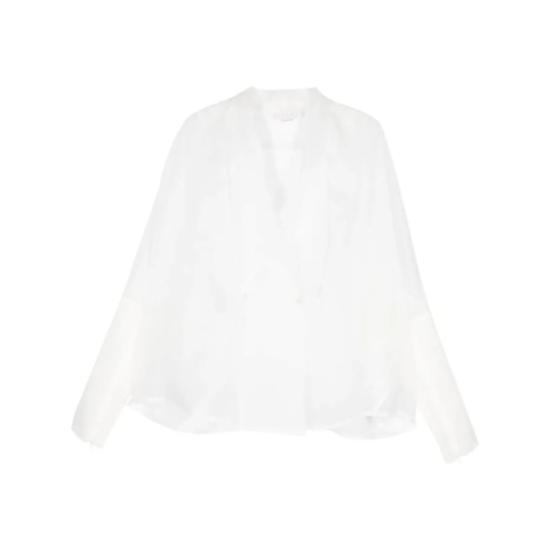 Genny Blusen White Silk Organza Shirt White