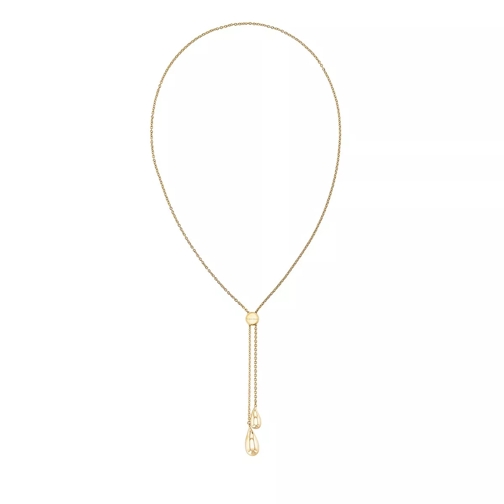 Calvin Klein Sculptured Drops Necklace Gold Long Necklace