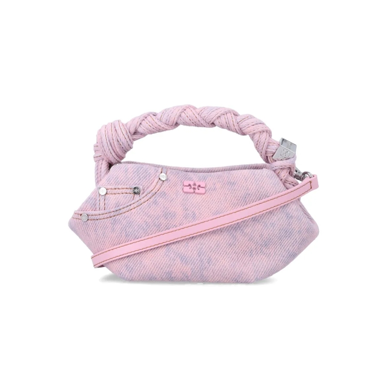 GANNI Schultertasche Denim Mini Bou Bag Pink