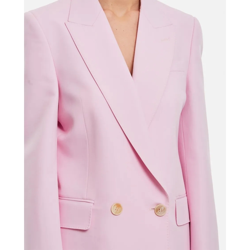 Alexander McQueen Blazer Wool Double Breasted Jacket Pink (Image 3)