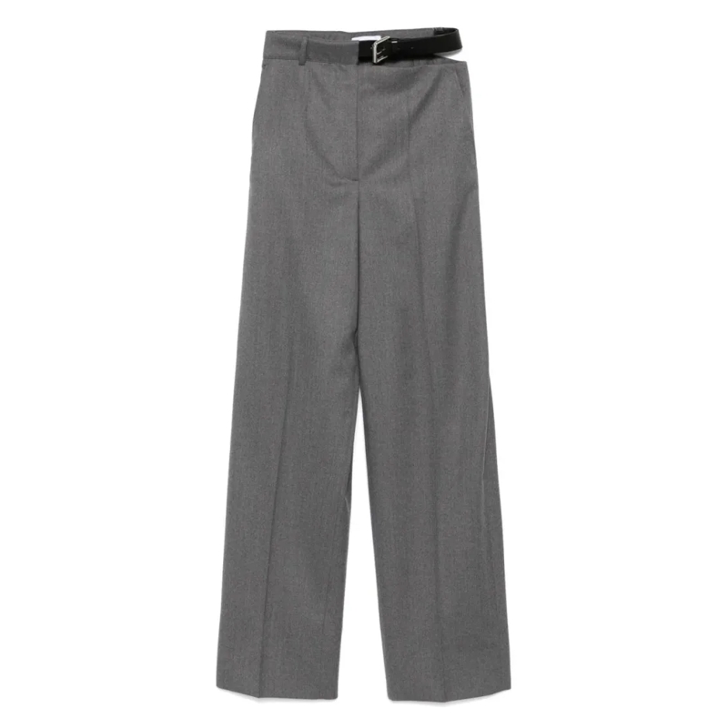 Stella McCartney  Straight-Leg Gray Trousers With Tailored Fit Grey