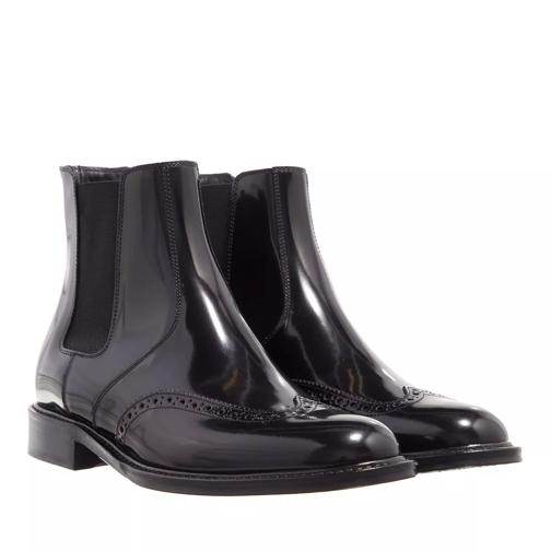 Saint Laurent Patent Leather Ankle Boots Black Chelsea Boot