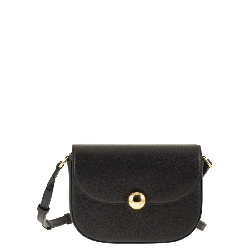 Furla Schultertasche Saddle Design Crossbody Bag In Fine Leather Black