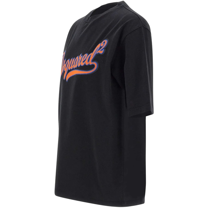Dsquared2 T-shirt Logo T-Shirt With Embroidery – Black Black(Image 7)