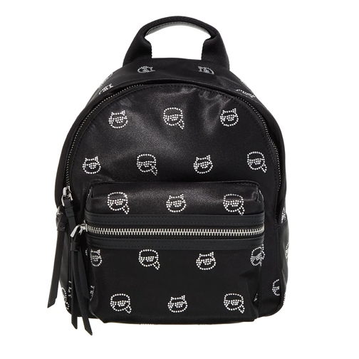 Karl Lagerfeld Backpack K/Ikonik 2.0 Rhinestone Sm Bp Black