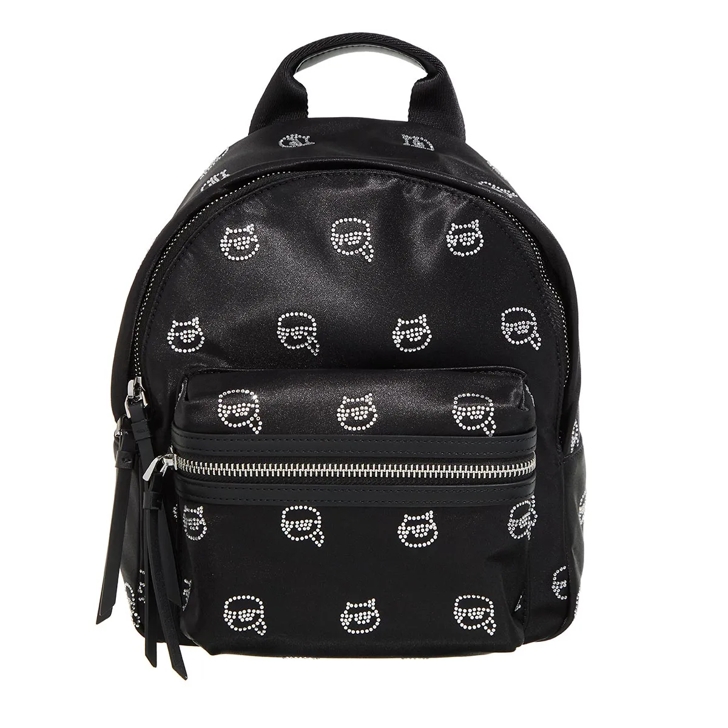 Karl Lagerfeld K Ikonik 2.0 Rhinestone Sm Bp Black Backpack