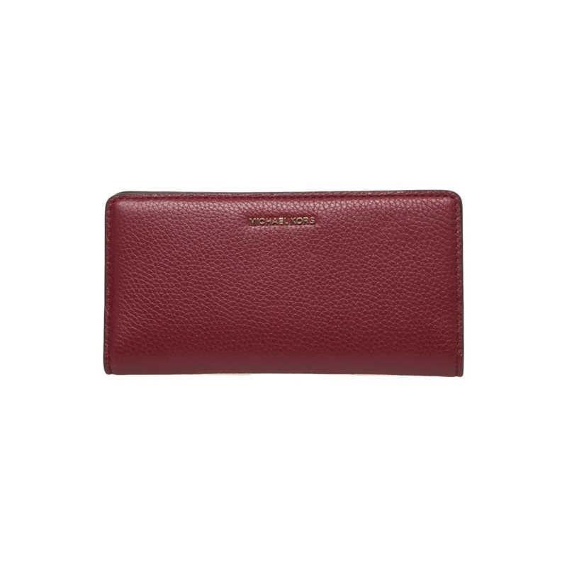 MICHAEL Michael Kors Geldbörse Hammered Leather Wallet Burgundy