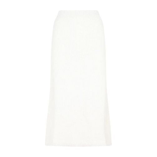 Chloé Midi-Röcke White Crochet Midi Skirt White