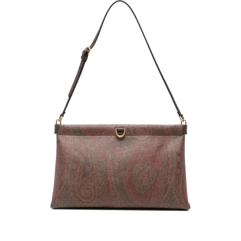 Etro Schultertasche Rectangular Paisley Print Shoulder Bag Grey