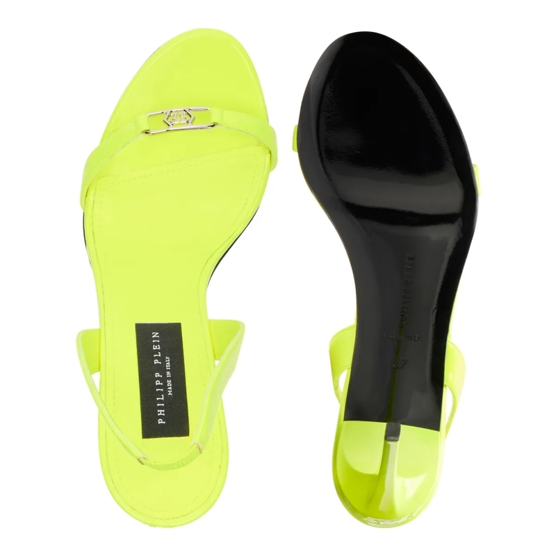 Philipp Plein Riemchensandalen High Heels Sandals Fluo Hexagon gelb(Image 4)