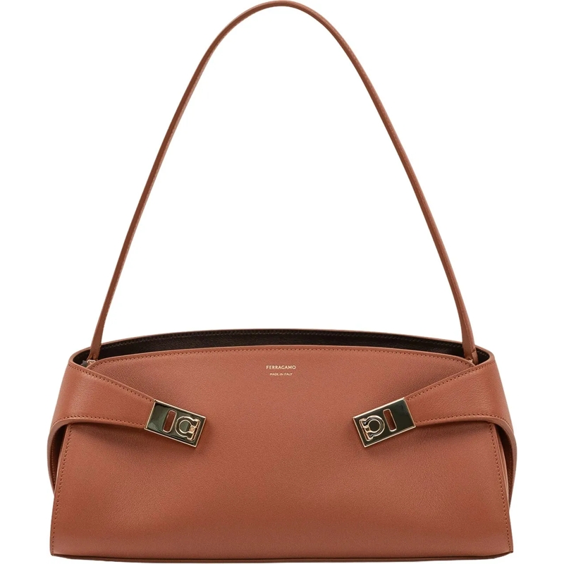 Salvatore Ferragamo Sac à bandoulière Borsa Hug East West a Spalla beige