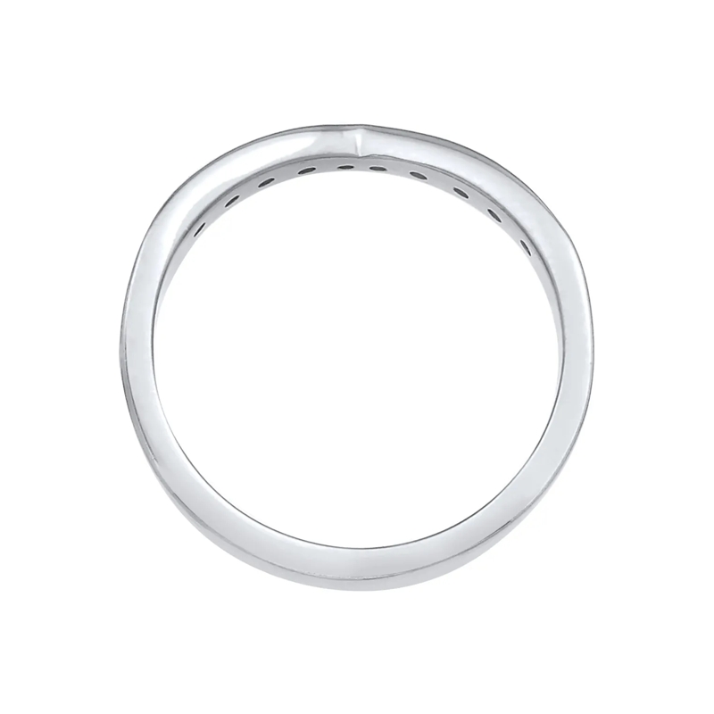Elli Diamantring Ring Diamanten (0.15 ct) V-Form Verlobung 925 Silb silber(Image 3)
