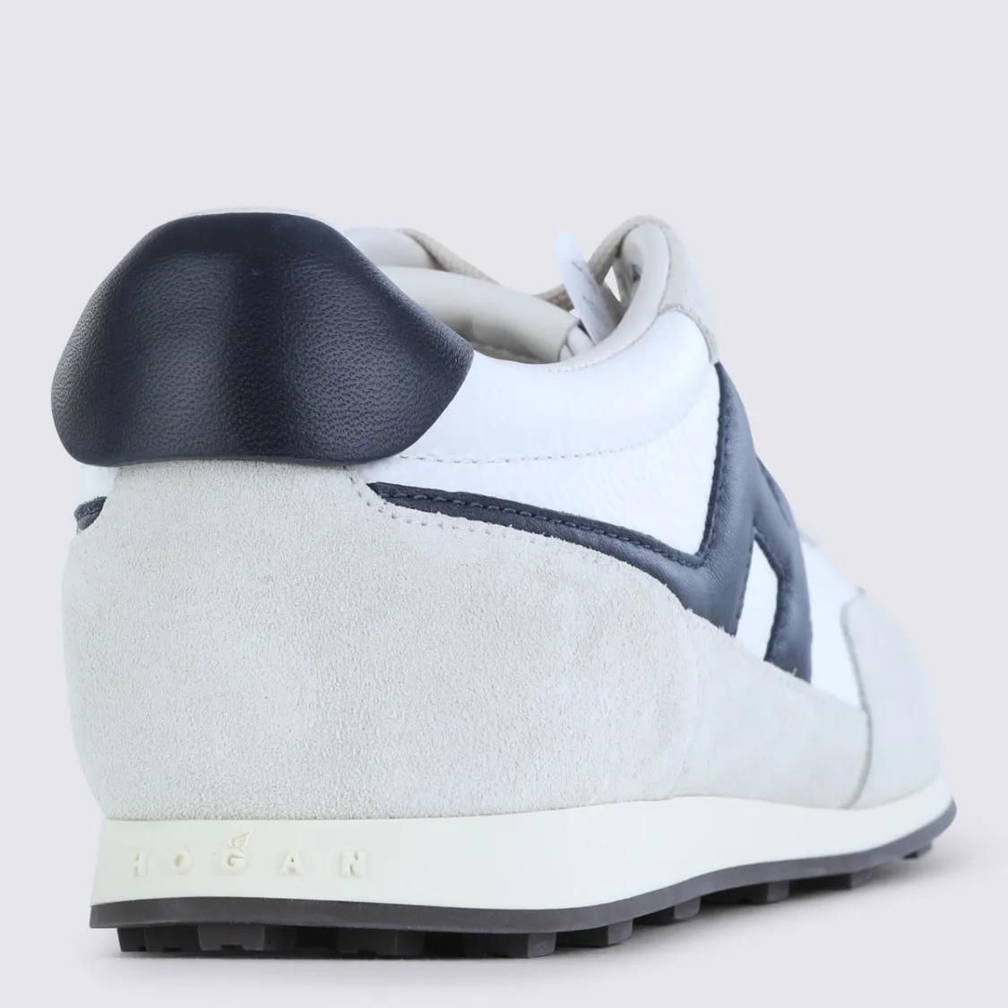 Thumbnail - Hogan Low-Top Sneaker - White And Black Leather Sneakers - Gr. 8 - in Weiß - für Damen