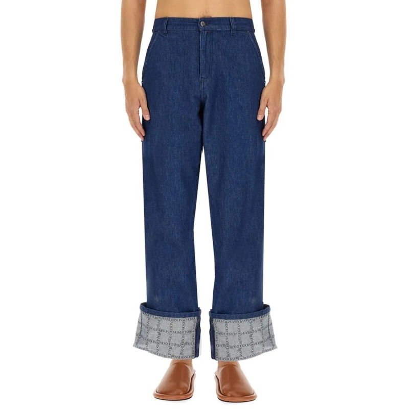 J.W.Anderson Jeans High-Waisted Relaxed Fit Jeans Blue