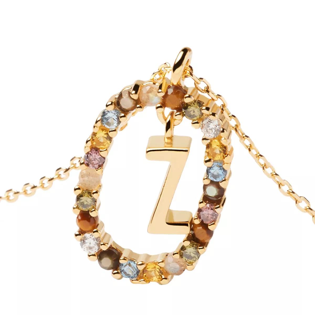 PDPAOLA Necklace Letter Z Yellow Gold Mittellange Halskette