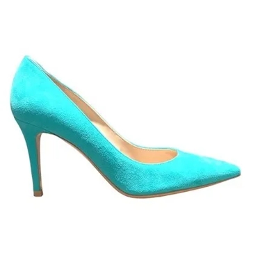 With Heel Clear Blue Blue Pump