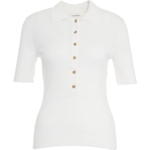 Closed T-shirts Cashmere blend polo weiß
